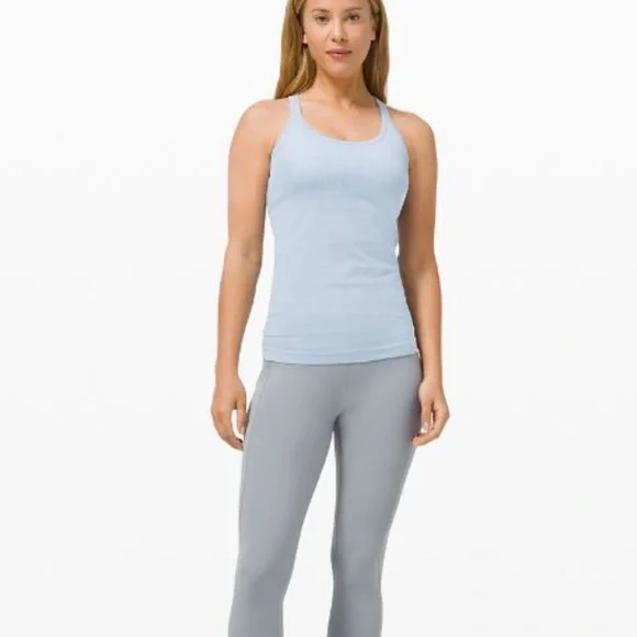 ❤️ Lululemon Ebb to Street Tank in Blue Linen Size 6 NWT - Picture 5 of 13